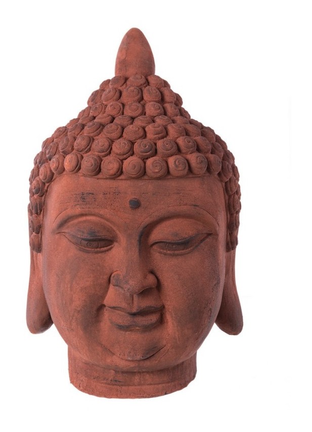 Tête de Bouddha 52cm en magnésium brut - L 30.5 x l 30.5 x H 52 - MA MAISON MES TENDANCES