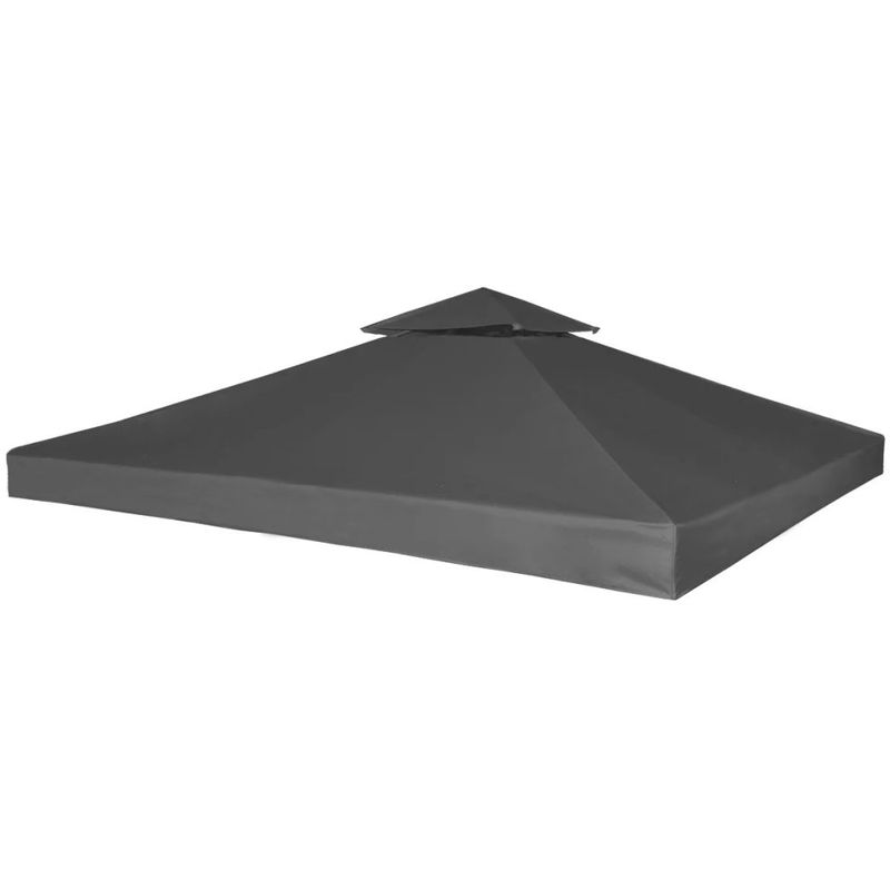 vidaXL Toile de Rechange pour Gazebo Tonelle Gris foncé 270 g/m²