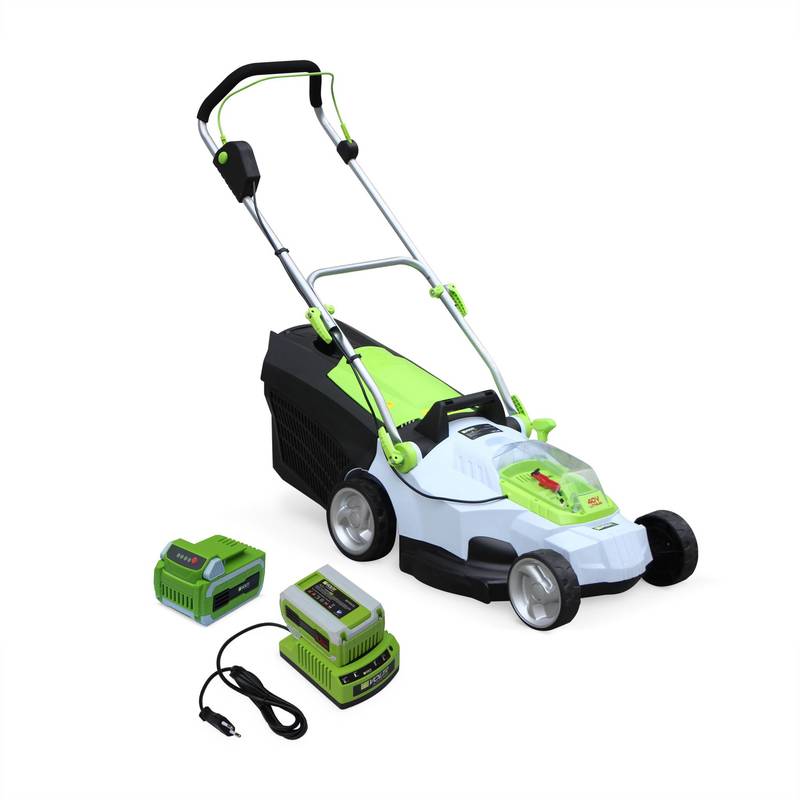 Tondeuse à gazon Ø43cm VOLTR AutonoMAX 40V électrique sans fil 2 batteries Li-ion 2,5Ah + chargeur moteur - ALICE'S GARDEN Tondeuse à gazon Ø43cm VOLTR AutonoMAX 40V électrique sans fil 2 batteries Li-ion 2,5Ah + chargeur moteur - ALICE'S GARDEN