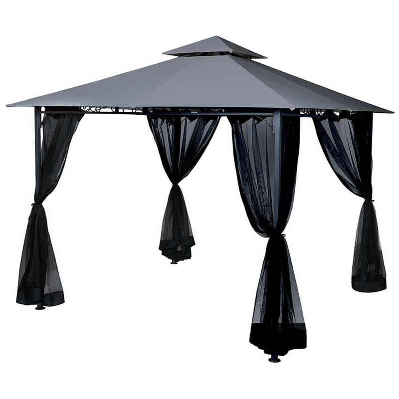 Tonnelle de jardin Fogo Ardoise - HESPERIDE Tonnelle de jardin Fogo Ardoise - HESPERIDE