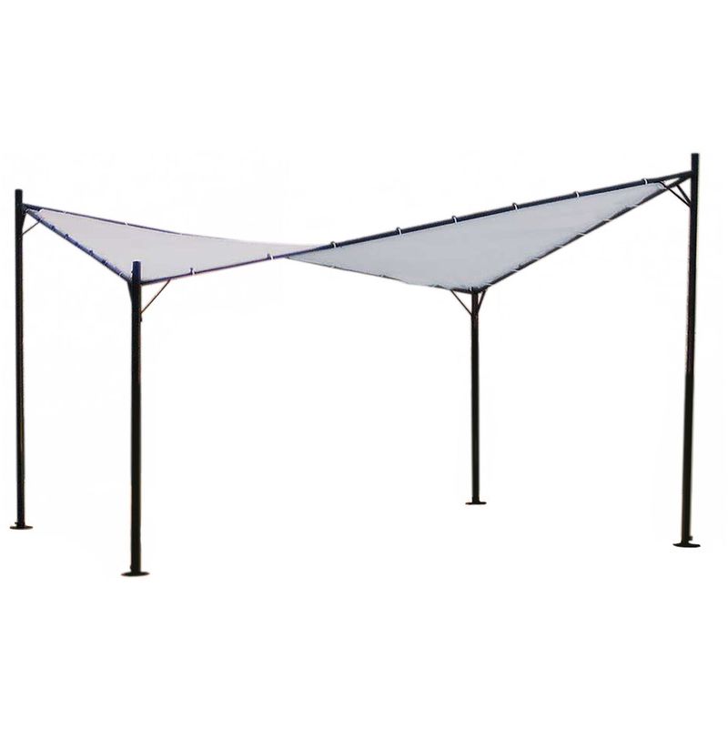 Tonnelle de jardin Papillon - 3,5 x 3,5 m - Ecru - OZALIDE Tonnelle de jardin Papillon - 3,5 x 3,5 m - Ecru - OZALIDE