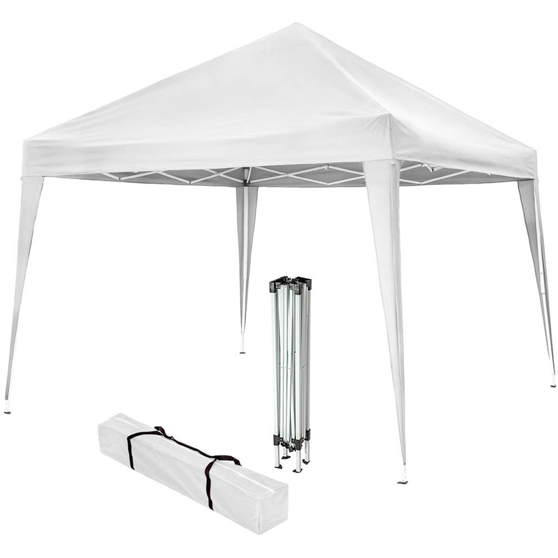 Tonnelle de jardin, Pavillon de Jardin, Tente de jardin, Tente de réception, Barnum, 3 m x 3 m Armature Pliable Blanc - TECTAKE Tonnelle de jardin, Pavillon de Jardin, Tente de jardin, Tente de réception, Barnum, 3 m x 3 m Armature Pliable Blanc - TECTAKE