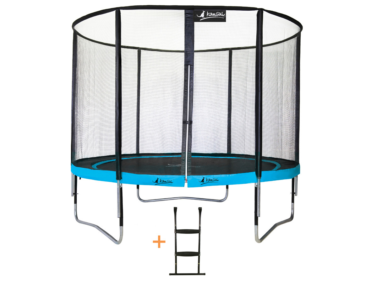 Trampoline Punchi 300 Atoll - filet + échelle - 3 pieds