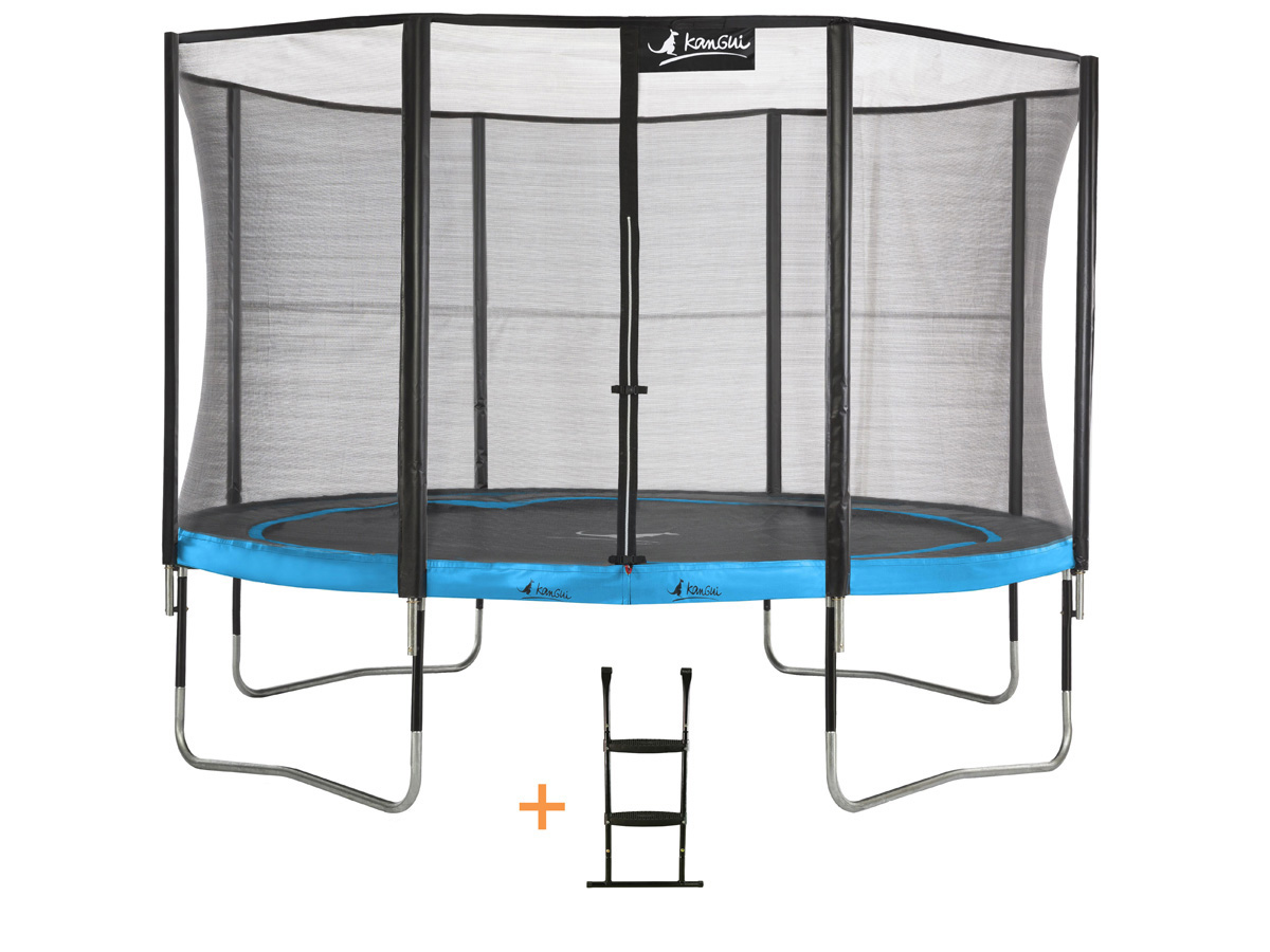 Trampoline Punchi 360 Atoll - filet + échelle - 4 pieds
