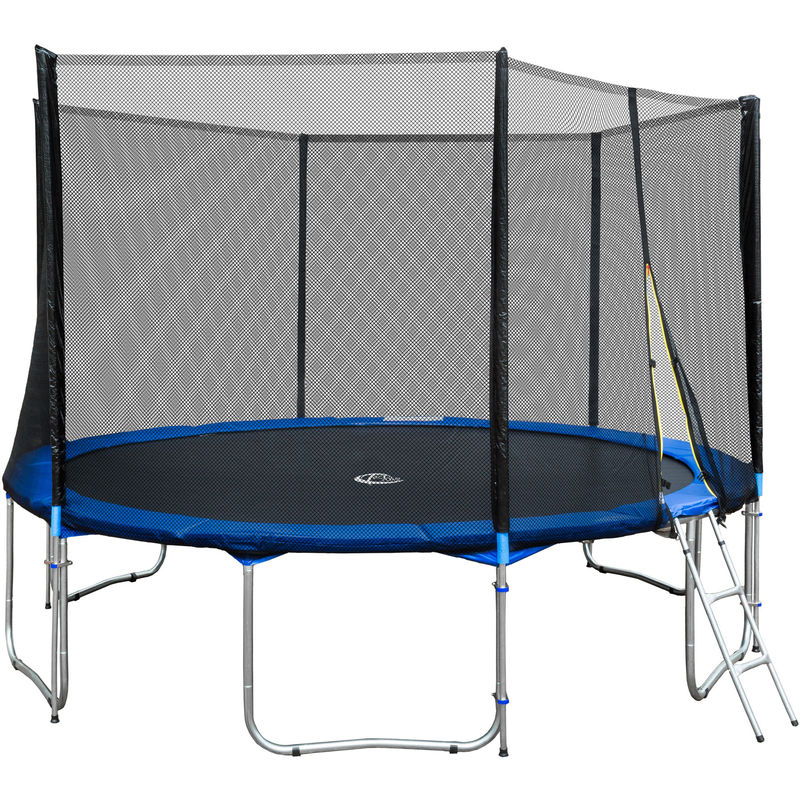 Trampoline de jardin complet rond Ø 427 cm avec filet de sécurité et échelle (Adulte, Enfant) - TECTAKE