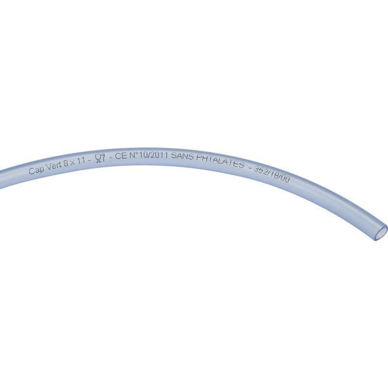 Tuyau cristal Cap Vert - Longueur 50 m - Diamètre intérieur 8 mm - Extérieur 11 mm - CAPVERT