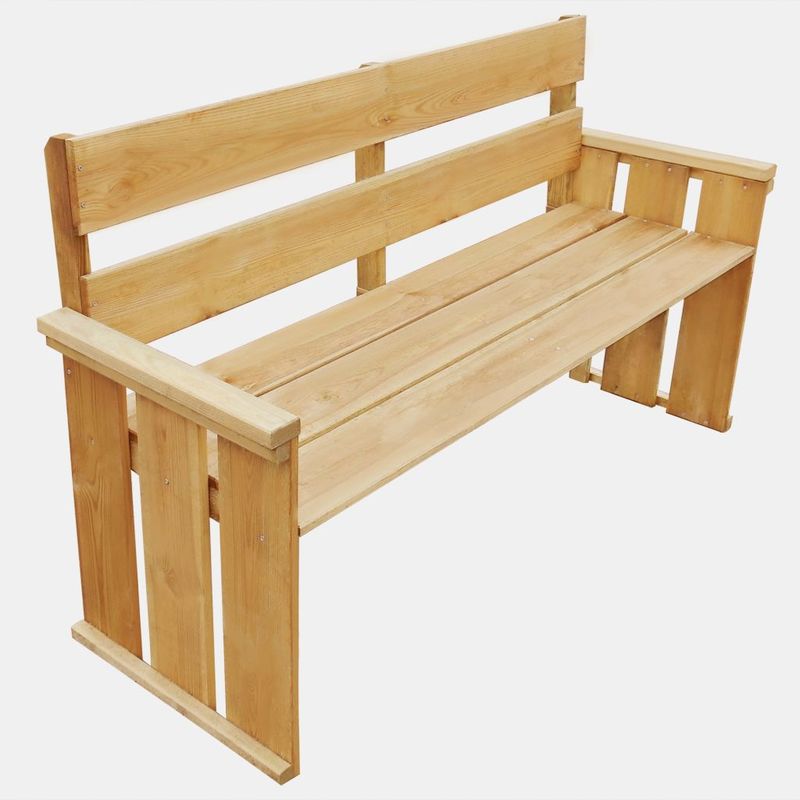 vidaXL Banc de jardin en bois pin imprégné 160 x 55 89 cm vidaXL Banc de jardin en bois pin imprégné 160 x 55 89 cm