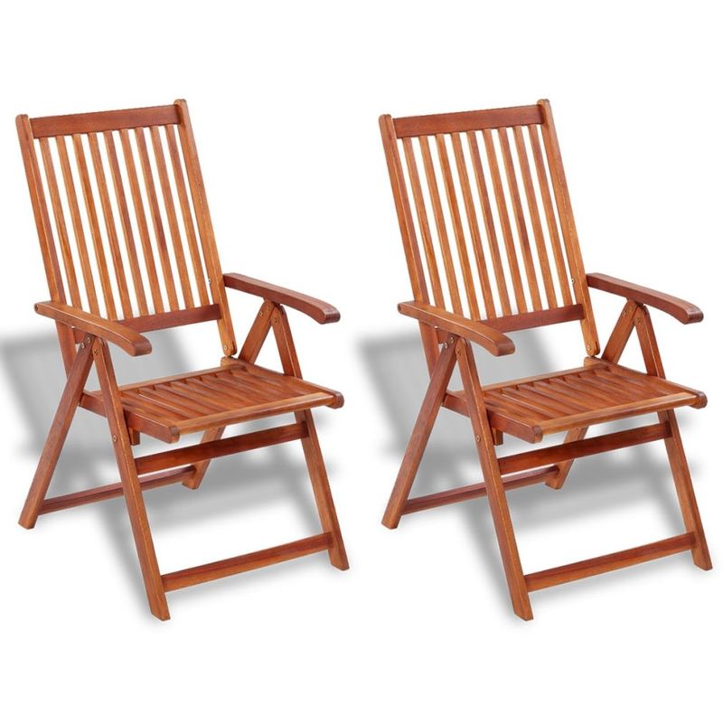vidaXL Chaise de salle à manger d'extérieur 2 pièces en bois d'acacia