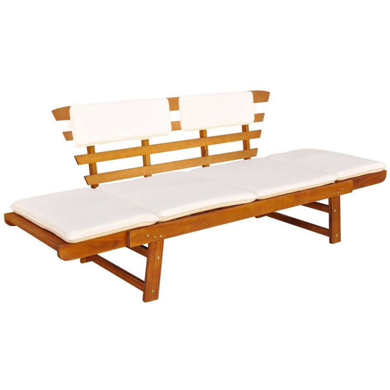 vidaXL Lit de bronzage/ Banc jardin Bois d'acacia massif 190 x 66 75 cm vidaXL Lit de bronzage/ Banc jardin Bois d'acacia massif 190 x 66 75 cm