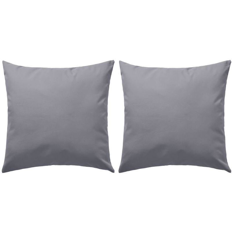 vidaXL Oreiller d'extérieur 2 pièces 45 x cm Gris vidaXL Oreiller d'extérieur 2 pièces 45 x cm Gris