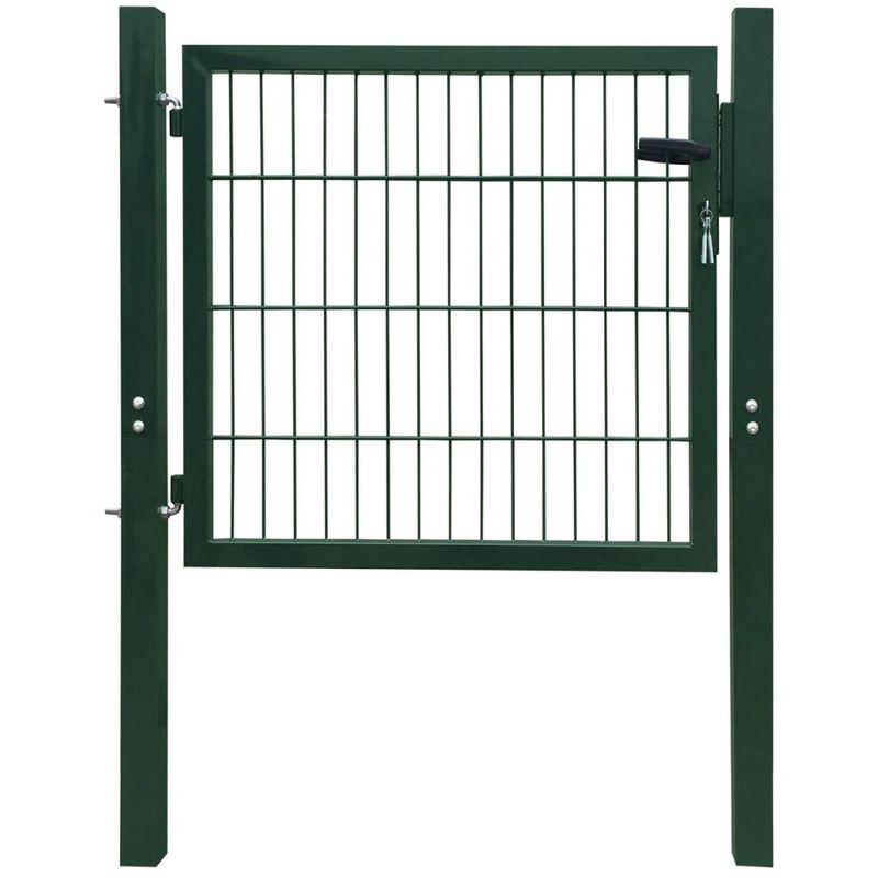 vidaXL Portillon 106 x 150 cm Acier Vert vidaXL Portillon 106 x 150 cm Acier Vert