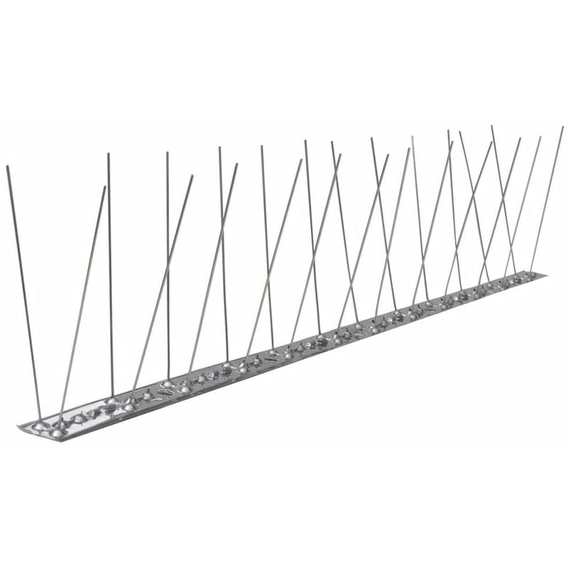vidaXL Set de 6 éléments anti-pigeons en acier inoxydable à 2 piques vidaXL Set de 6 éléments anti-pigeons en acier inoxydable à 2 piques