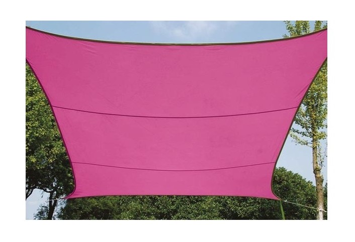 Voile solaire - carr, - 3.6 x 3.6 m - couleur: fuchsia - PEREL