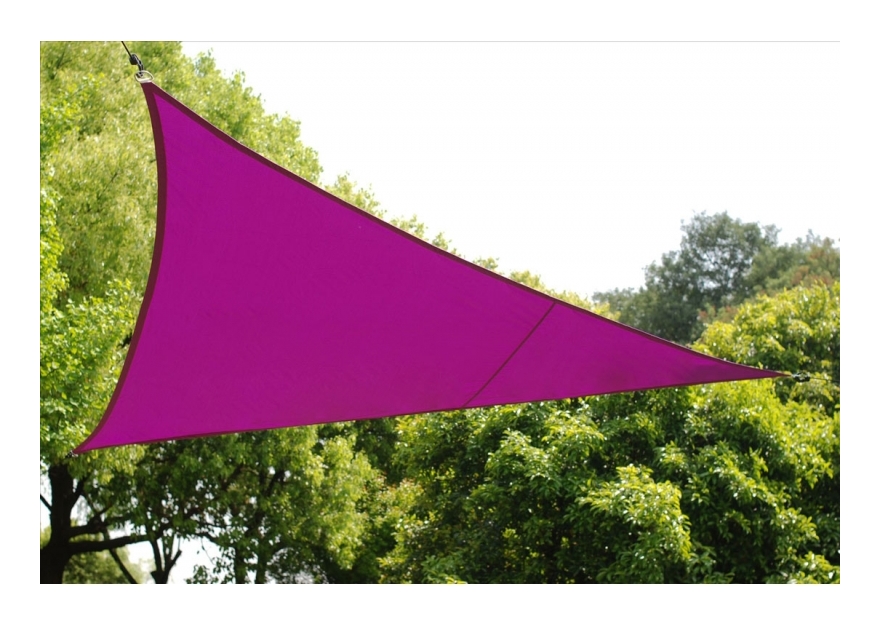 Voile d'ombrage triangulaire - Violet - Toile solaire 4 x 4 x 4 m - AC-DÉCO
