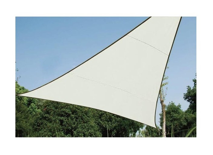Voile solaire - triangle - 5 x 5 x 5 m - couleur: crème - PEREL