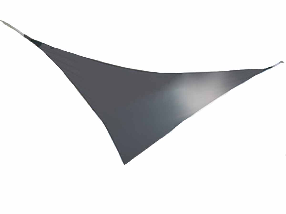 Voile d'ombrage triangulaire 3,60 x 3,60 x 3,60 m - Ardoise