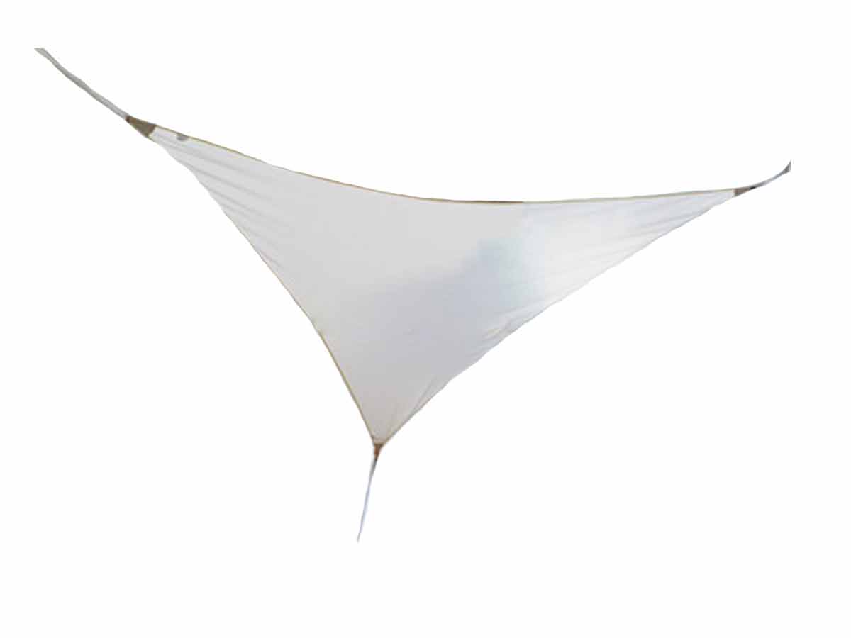 Voile d'ombrage triangulaire 3,60 x 3,60 x 3,60 m - Blanc
