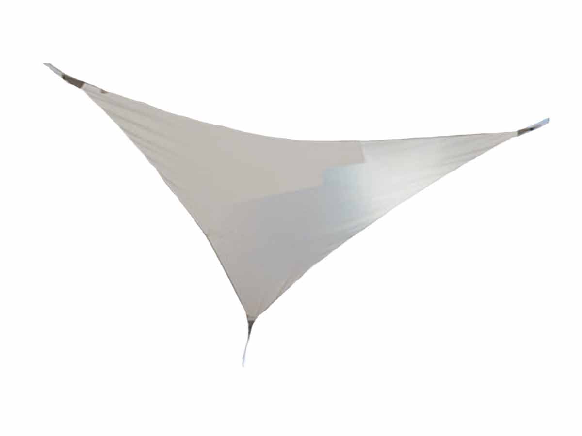 Voile d'ombrage triangulaire 3,60 x 3,60 x 3,60 m - Taupe