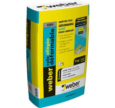 WEBER - Colle carrelage poudre allégée et déformable gris C2S1 TE 3kg 11101664
