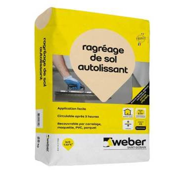 WEBER - Ragreage sols intérieurs P3 gris 25kg - 11101689