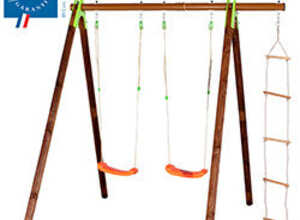 Portique bois métal XYLO Techwood Premium   H.2,30m   3 agrès