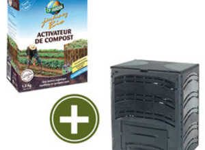 Composteur à dechets Bellijardin 500 litres et Activateur de compost Composteur à dechets Bellijardin 500 litres et Activateur de compost