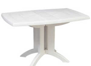 Table de jardin VEGA pliante 118 cm Coloris blanc Table de jardin VEGA pliante 118 cm Coloris blanc