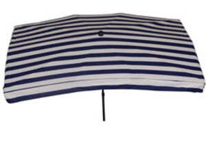 Parasol droit CANCALE 2X1.4 M Bleu marine et blanc