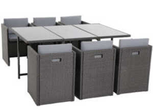 Salon de jardin FOGGIA 6 Coloris gris anthracite Salon de jardin FOGGIA 6 Coloris gris anthracite
