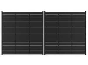 Portail double battants en fer noir Aloes 4 mètres, hauteur 1,82m