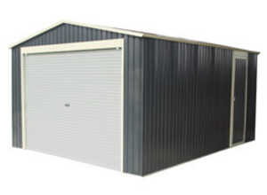 Garage en métal gris anthracite Herbert 16 m²