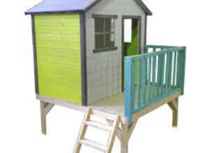 Maisonnette en bois peinte Ninon