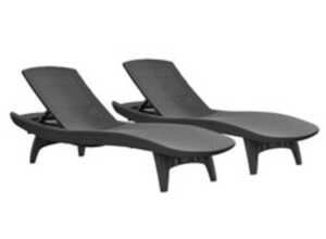 Lot de 2 Bains de soleil PACIFIC Graphite Lot de 2 Bains de soleil PACIFIC Graphite