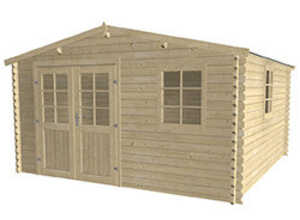 Chalet de jardin CESAR 16m² et plancher Chalet de jardin CESAR 16m² et plancher