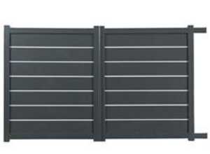 Pack Portail coulissant en aluminium ZIRCONIUM 3 m et Portillon Pack Portail coulissant en aluminium ZIRCONIUM 3 m et Portillon