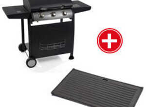 Barbecue gaz ILLINOIS 3 feux et Plancha