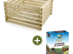 Composteur en bois 1000L et Activateur de compost BIO Composteur en bois 1000L et Activateur de compost BIO