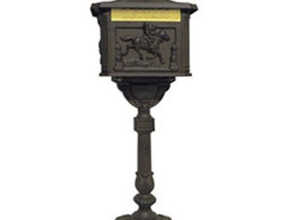 Boite aux lettres VOLTAIRE en fonte anthracite