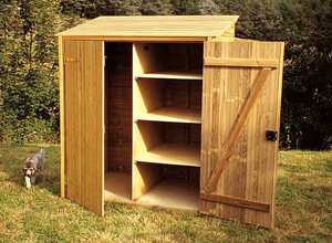 Coffre jardin - 150 x 100 x 180 cm - Bois naturel