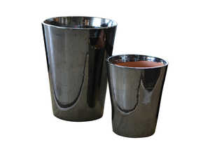 Pot Sydney coloris métal H 35 x Ø 33 cm Pot Sydney coloris métal H 35 x Ø 33 cm