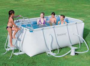 Piscine tubulaire rectangulaire Power Steel Frame Pools - 2.87 x 2.01 x 1m