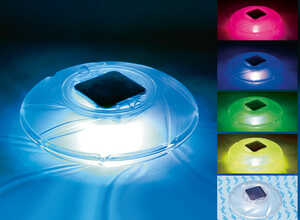 Lampe solaire flottante - Lumières LED multicolores alternées