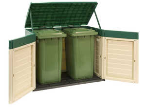 Coffre jardin Oregon - 146 x 87 x 119m - Beige et vert Coffre jardin Oregon - 146 x 87 x 119m - Beige et vert