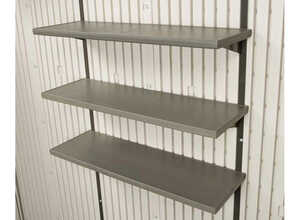 Kit de 3 étagères pour abri de jardin Lifetime - 76 x 25.6 cm Kit de 3 étagères pour abri de jardin Lifetime - 76 x 25.6 cm