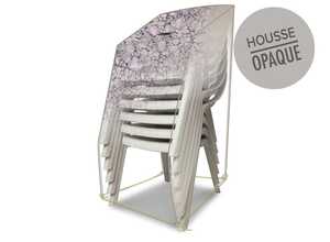 Housse de protection pour piles de chaises 66 x 66 x 110 cm galets