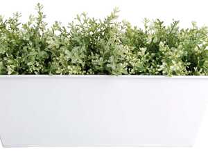 Jardinière blanc en zinc 40x15x15cm Jardinière blanc en zinc 40x15x15cm