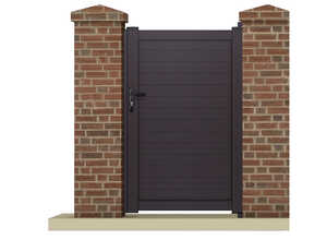 Portillon PALLAS - 1.05 m - Aluminium - Coloris gris anthracite