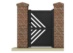 Portillon THETYS - 1,05 m - Aluminium - Coloris gris anthracite Portillon THETYS - 1,05 m - Aluminium - Coloris gris anthracite