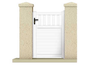 Portillon HAUMEA - 1,05 m - PVC - Coloris blanc Portillon HAUMEA - 1,05 m - PVC - Coloris blanc