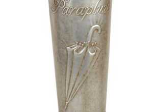 Porte parapluies nostalgique Zinc vieilli 50x22cm